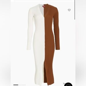 NWOT Staud Shoko Colorblocked Midi-Dress